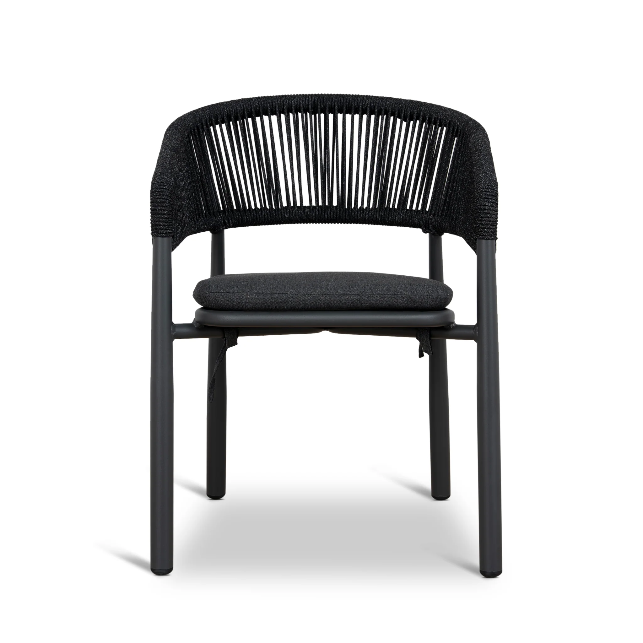 Set of 2 - Gonzalo Outdoor Dining Chair - Charcoal - Image 3
