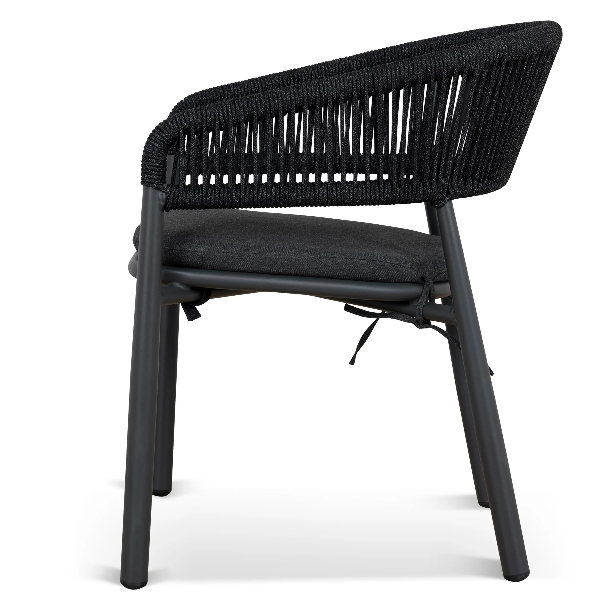 Set of 2 - Gonzalo Outdoor Dining Chair - Charcoal - Image 4