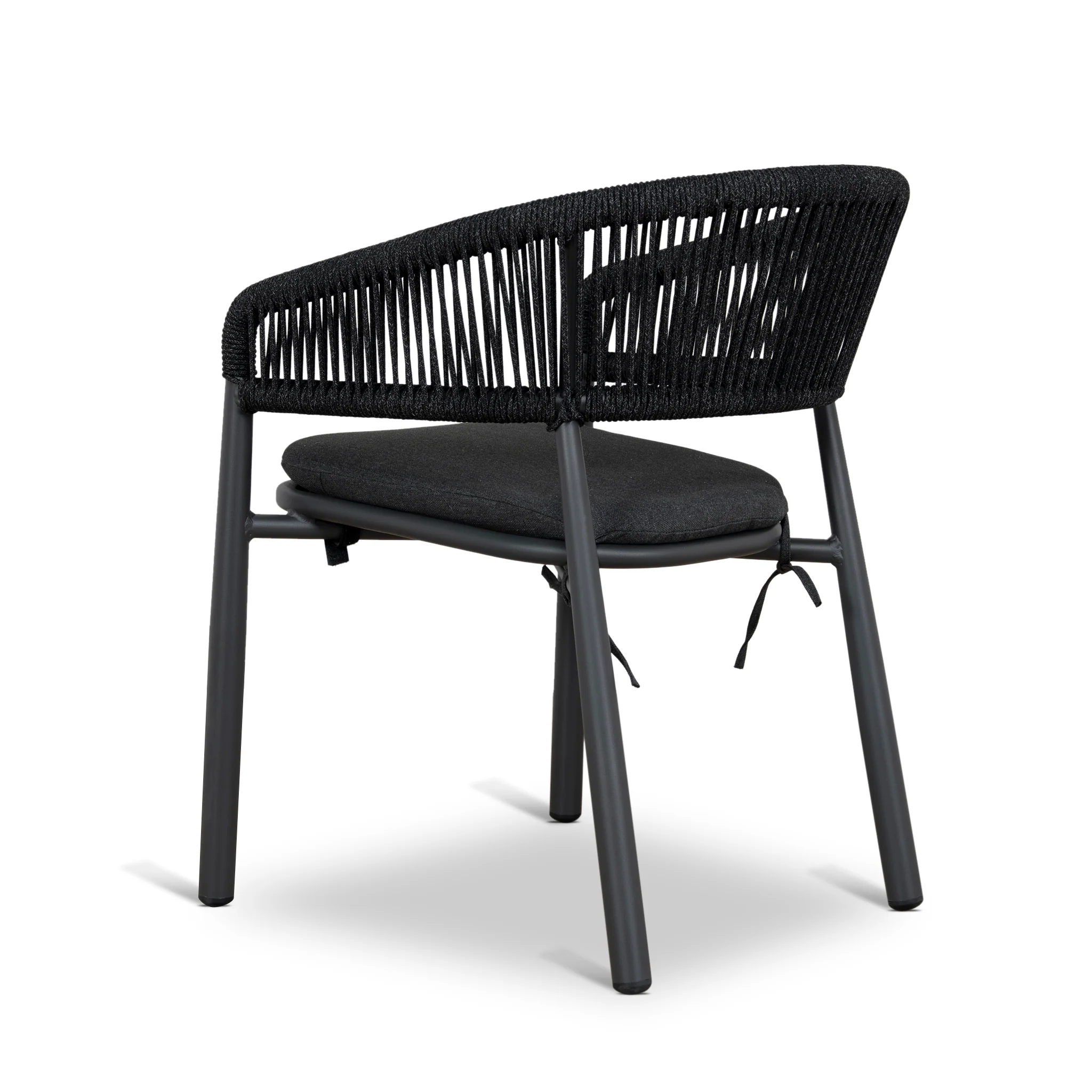 Set of 2 - Gonzalo Outdoor Dining Chair - Charcoal - Image 5