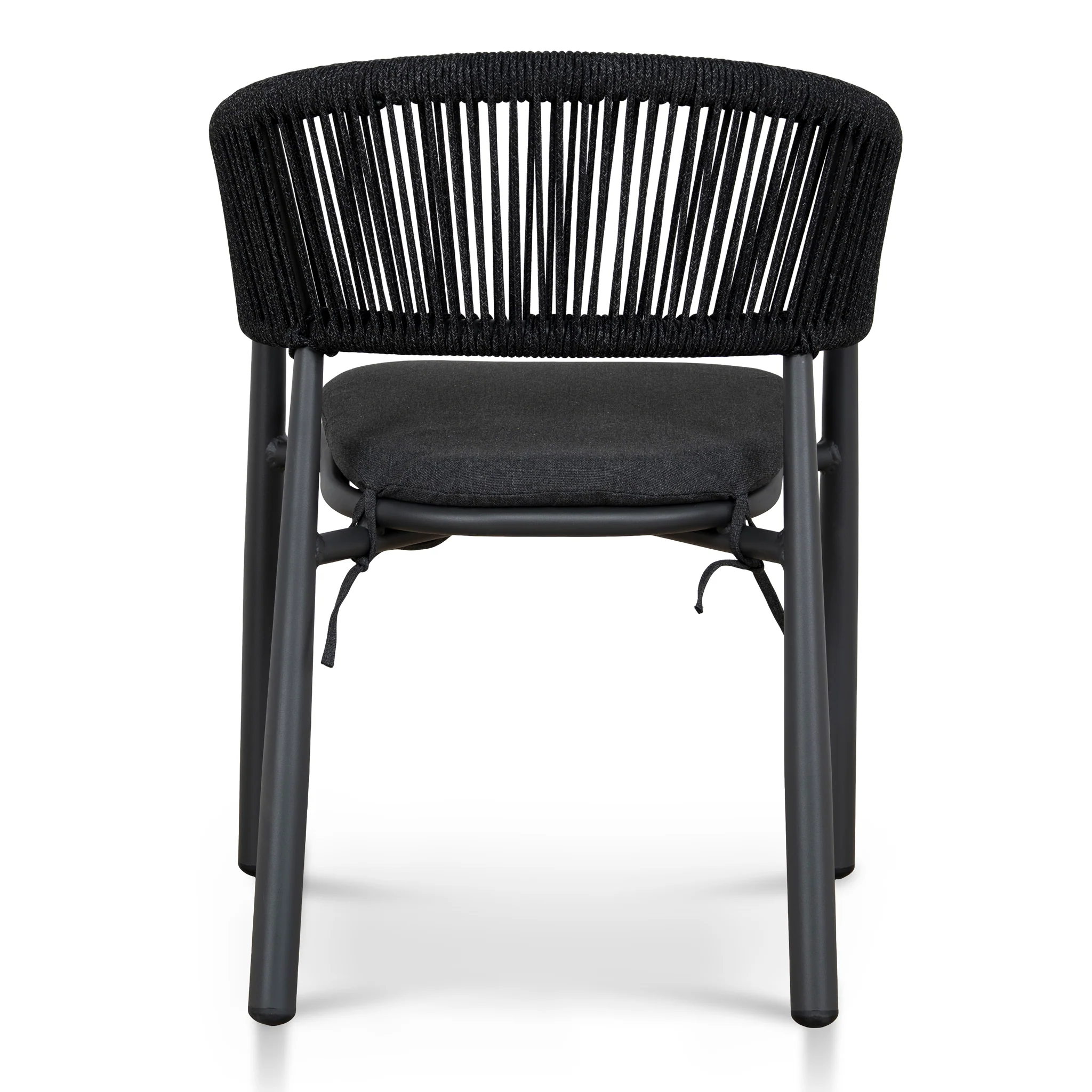 Set of 2 - Gonzalo Outdoor Dining Chair - Charcoal - Image 6