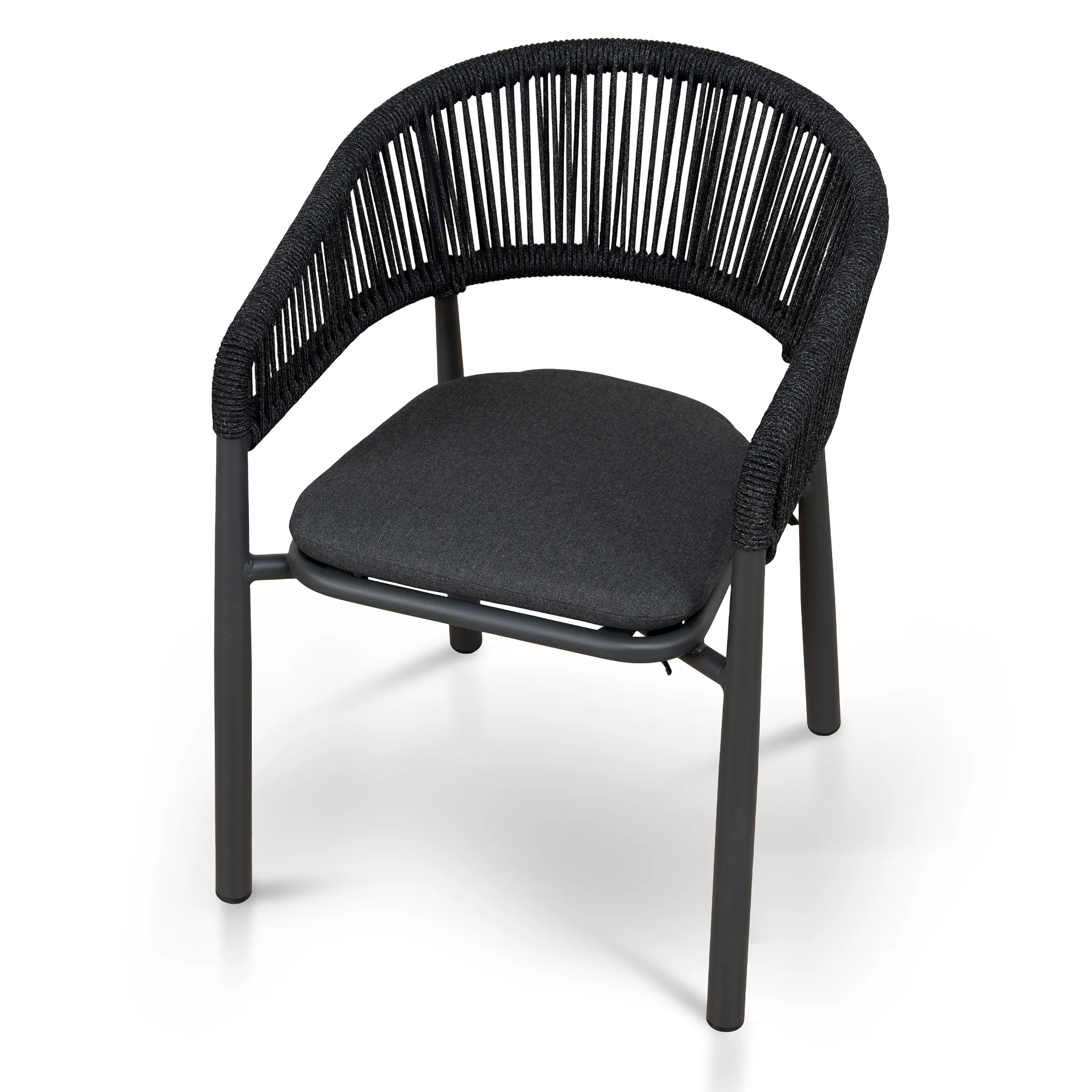 Set of 2 - Gonzalo Outdoor Dining Chair - Charcoal - Image 7