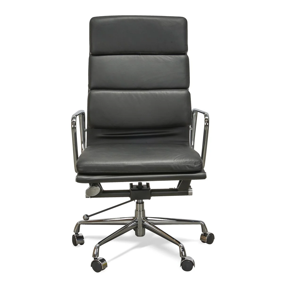 Ashton High Back Office Chair - Black Leather - Image 4