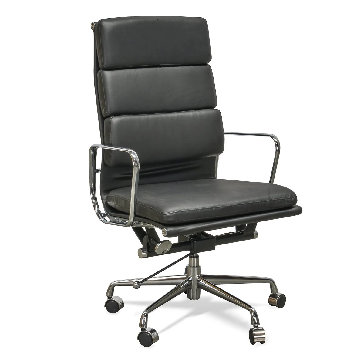 Ashton High Back Office Chair - Black Leather - Image 5