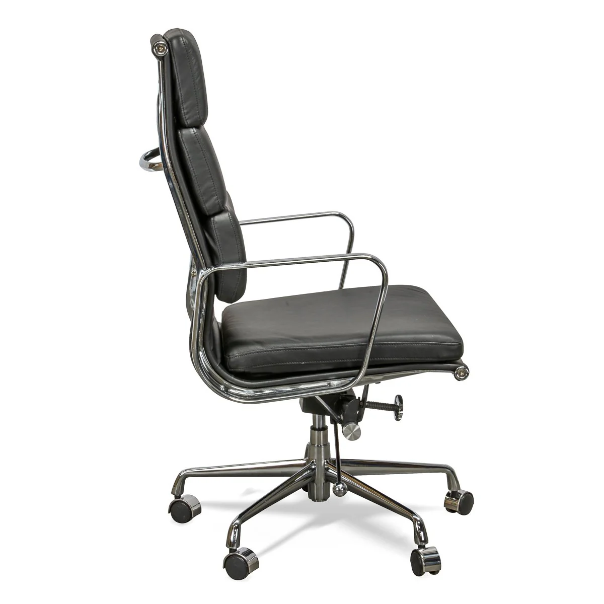 Ashton High Back Office Chair - Black Leather - Image 7