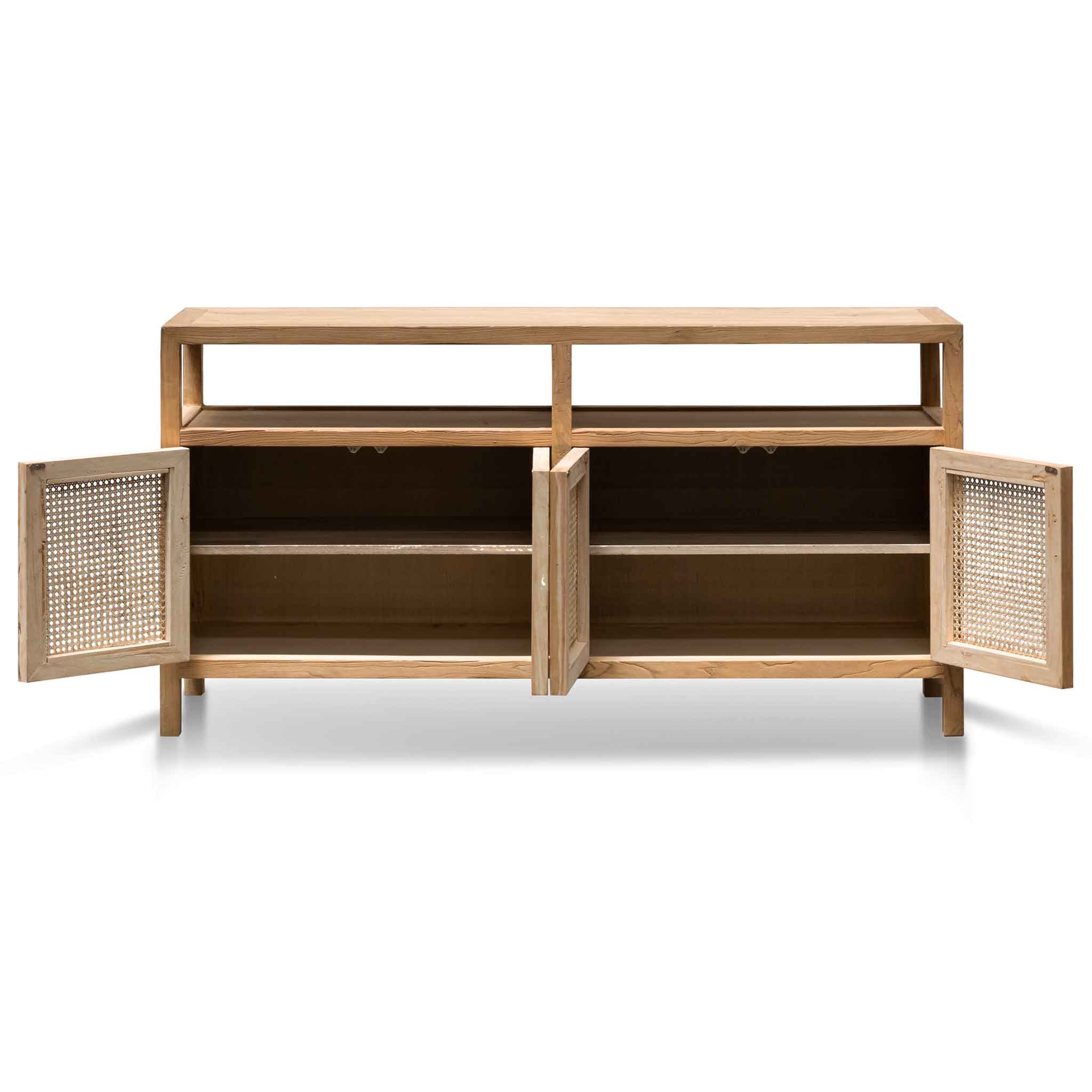 Tapia 1.6m Sideboard Unit - Natural with Rattan Doors - Image 3