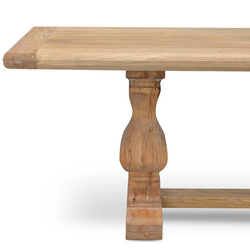 Titan 2m Reclaimed ELM Wood Bench - Natural - Image 4