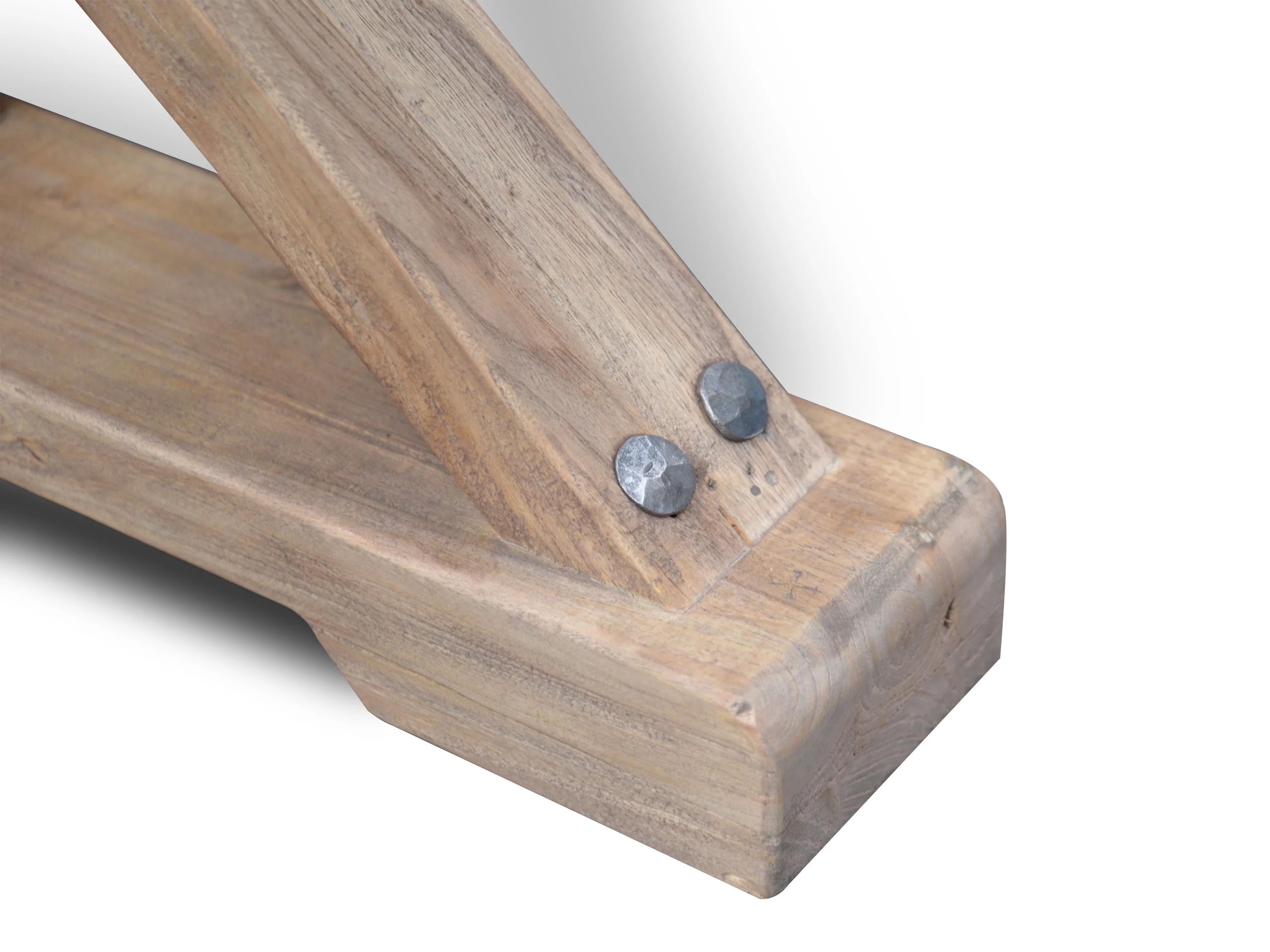 Winston 2m Reclaimed Elm Wood Dining Table - Rustic Natural - Image 4