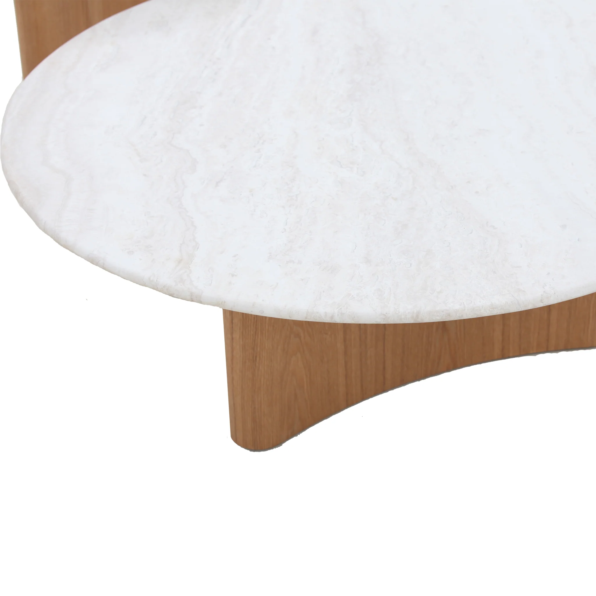Zafar Nested Travertine Coffee Table - Natural - Image 7