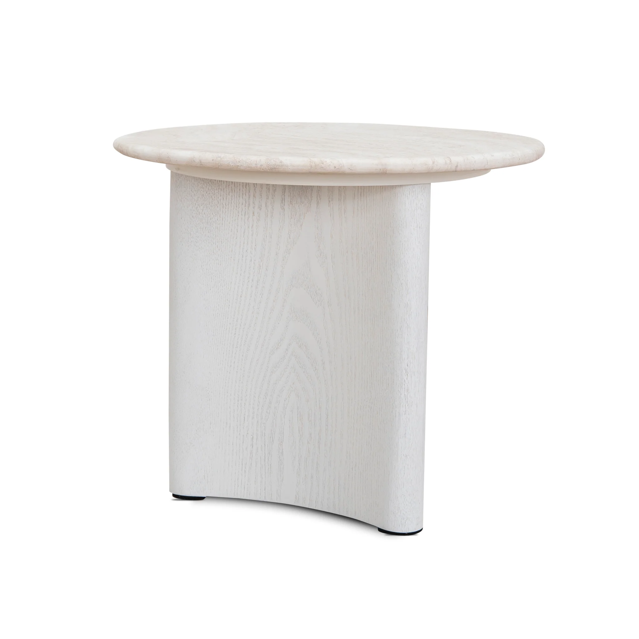 Zafar Nested Travertine Coffee Table - White - Image 10