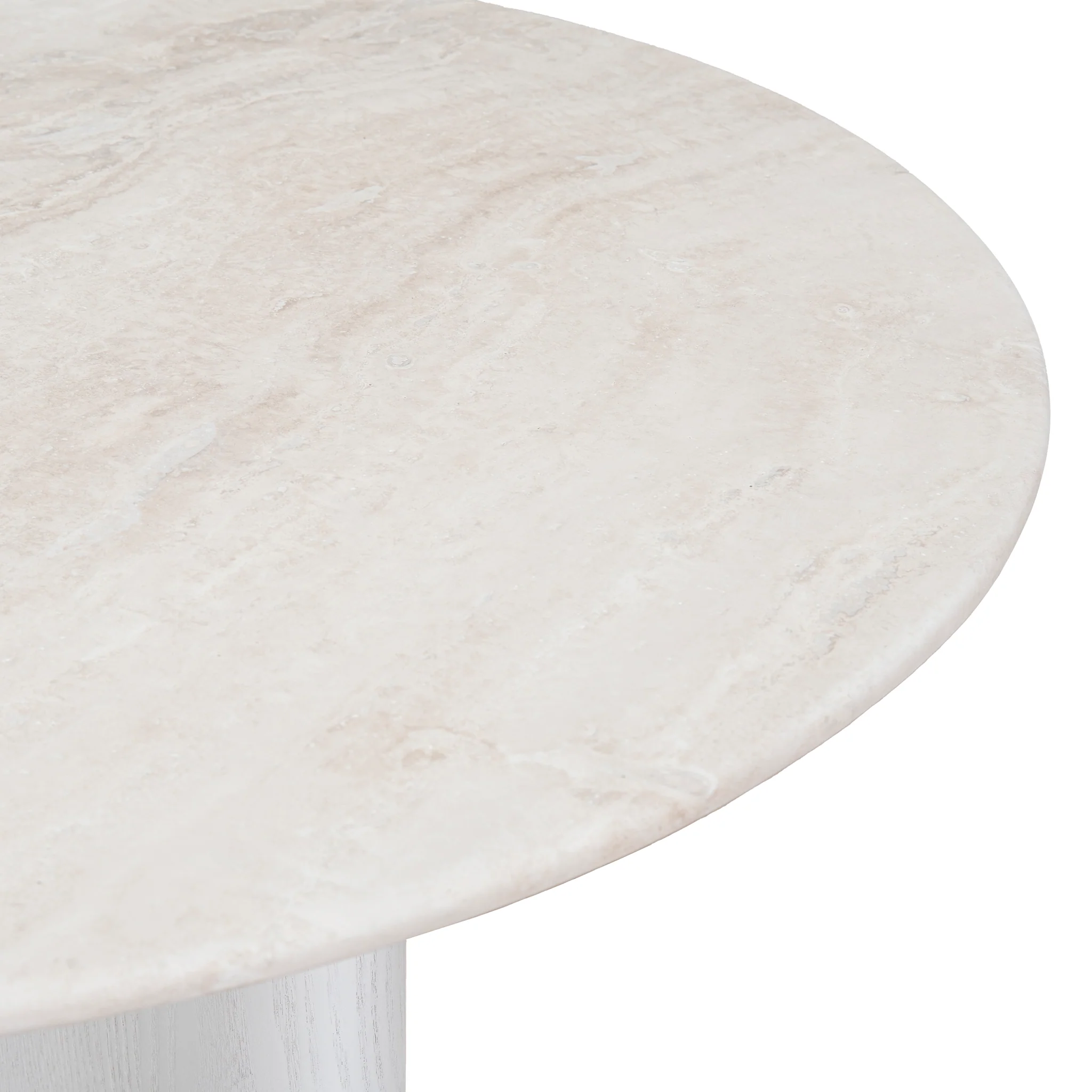 Zafar Nested Travertine Coffee Table - White - Image 12