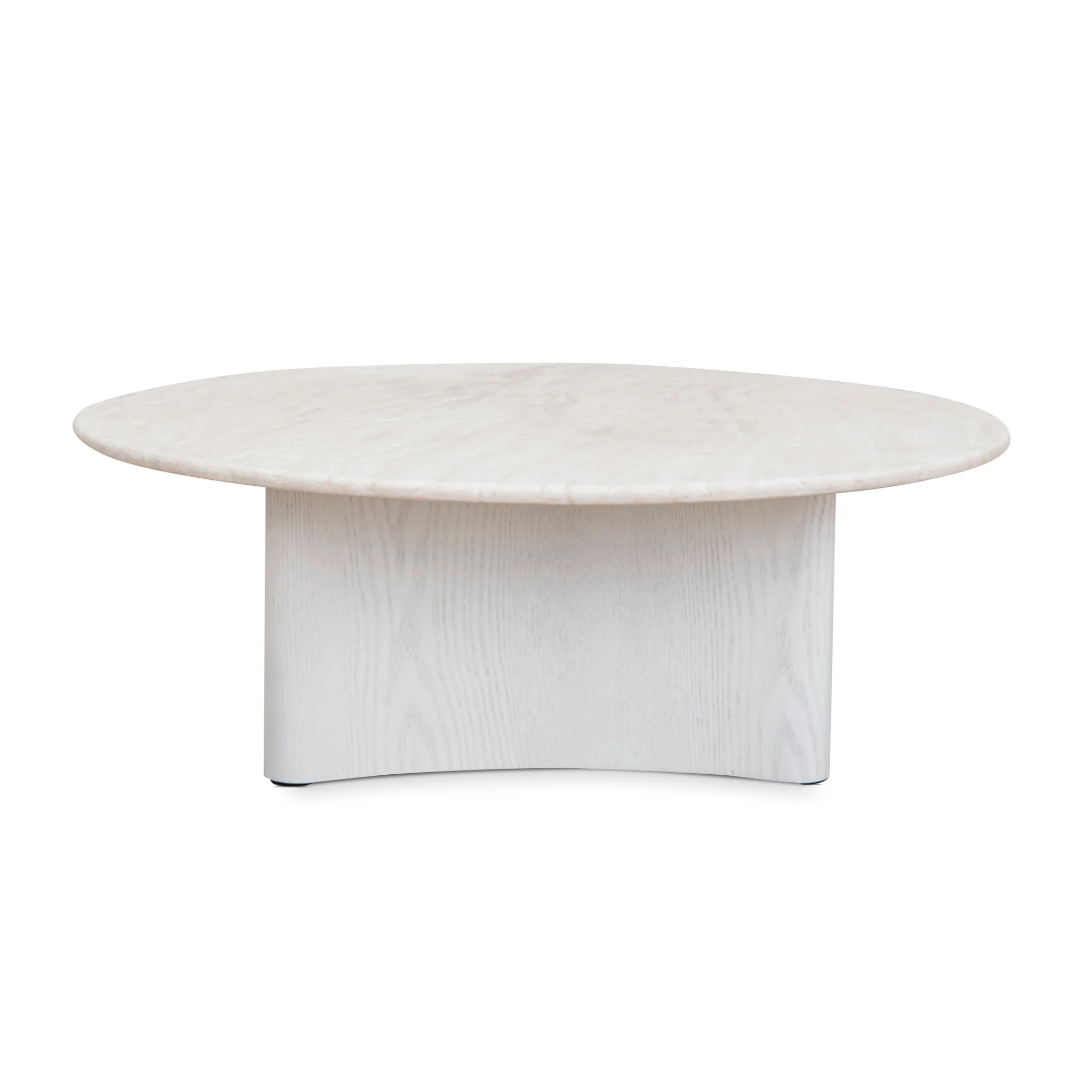 Zafar Nested Travertine Coffee Table - White - Image 5
