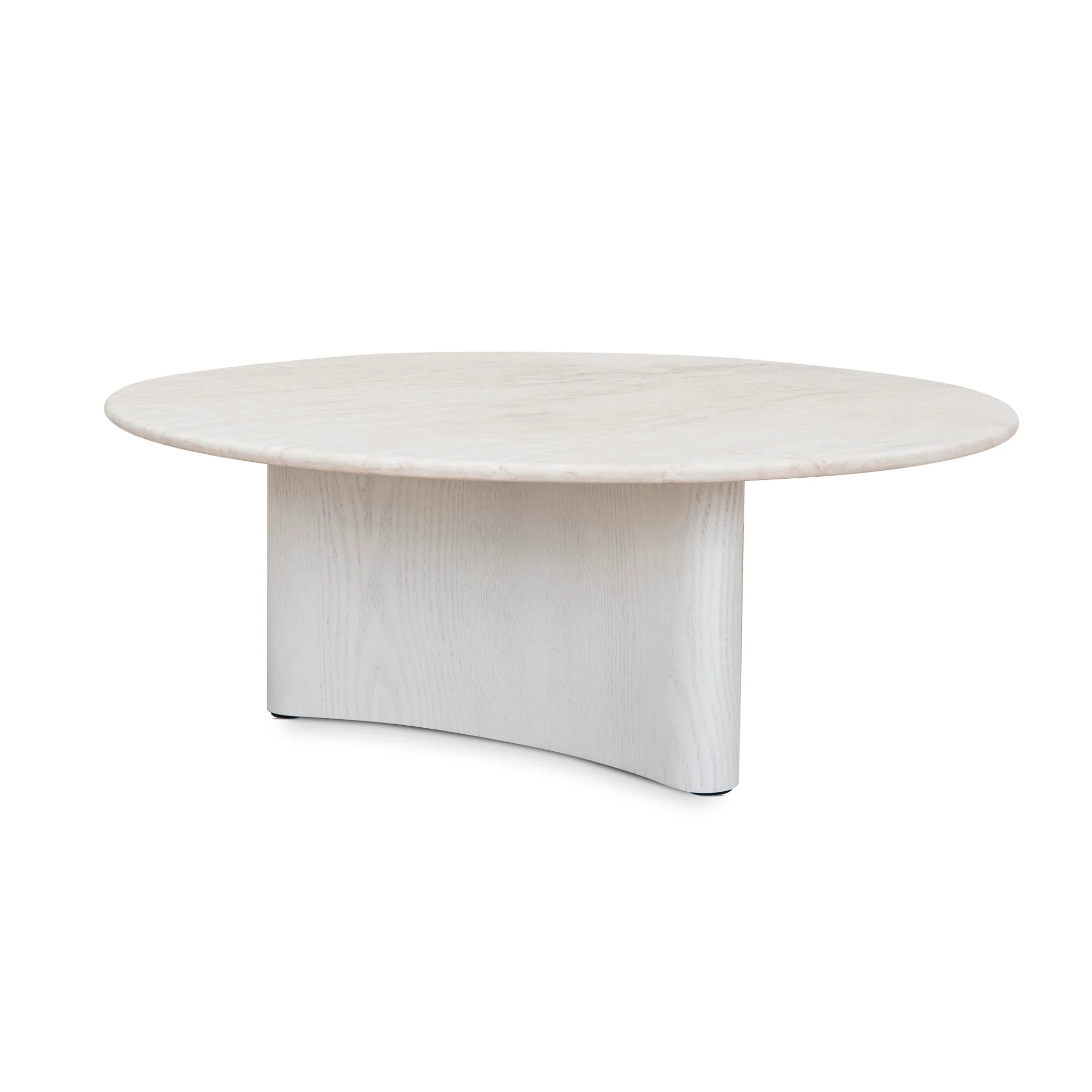 Zafar Nested Travertine Coffee Table - White - Image 6