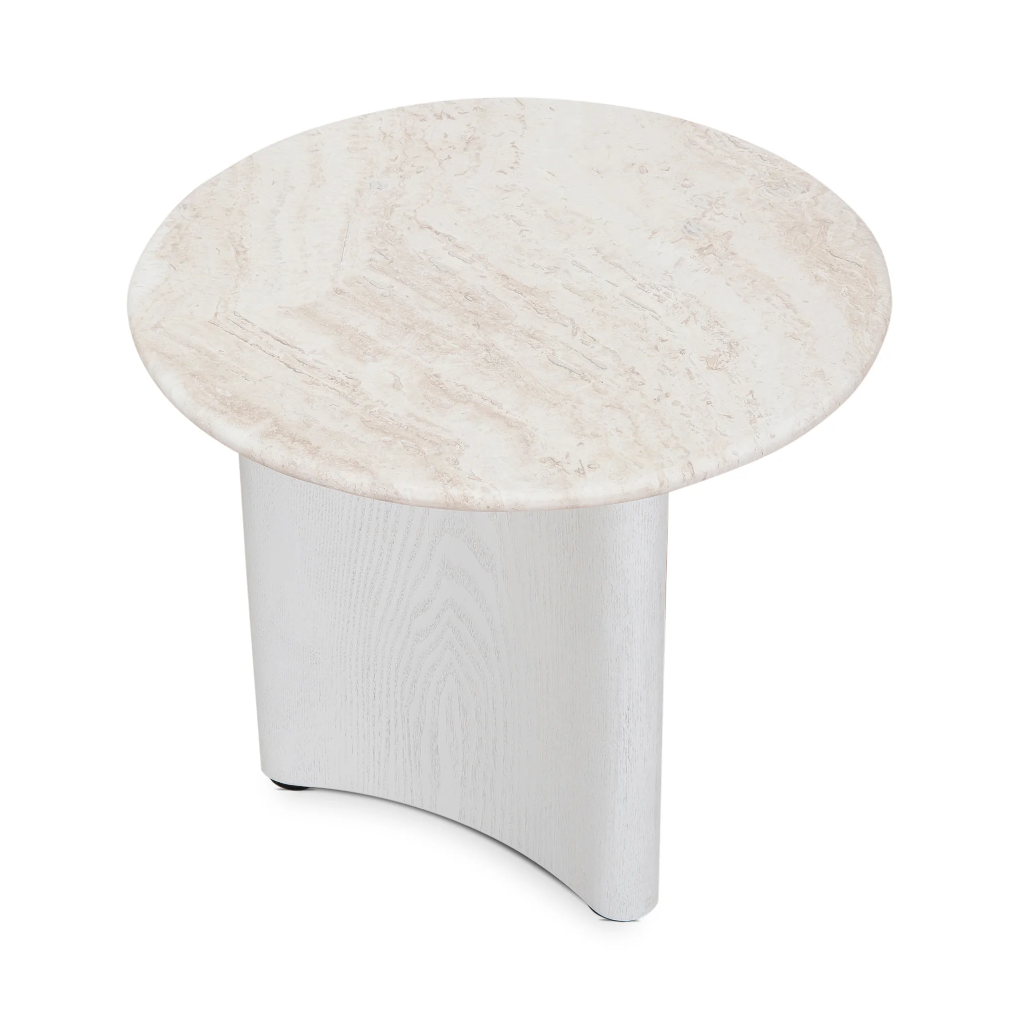 Zafar Nested Travertine Coffee Table - White - Image 7