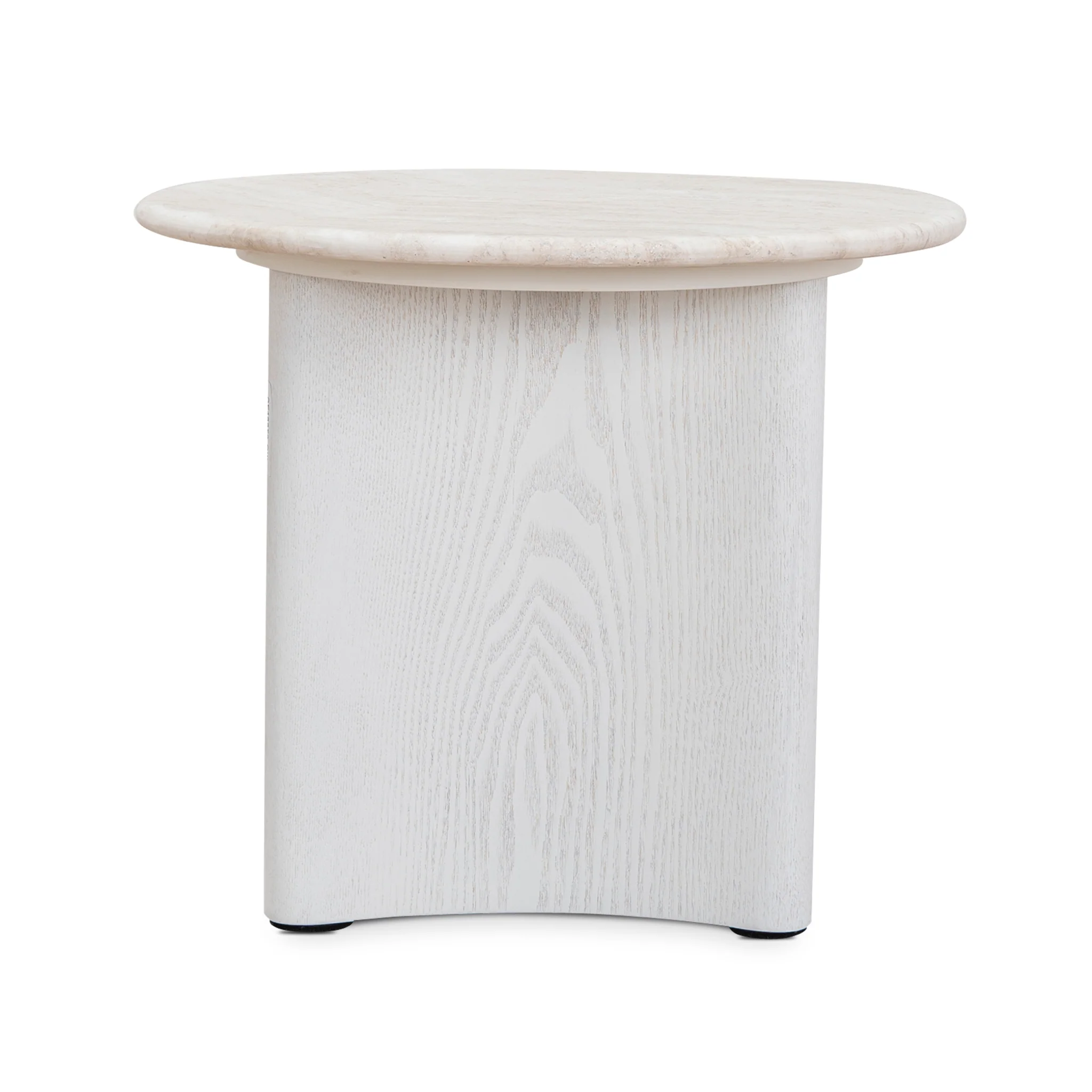 Zafar Nested Travertine Coffee Table - White - Image 8