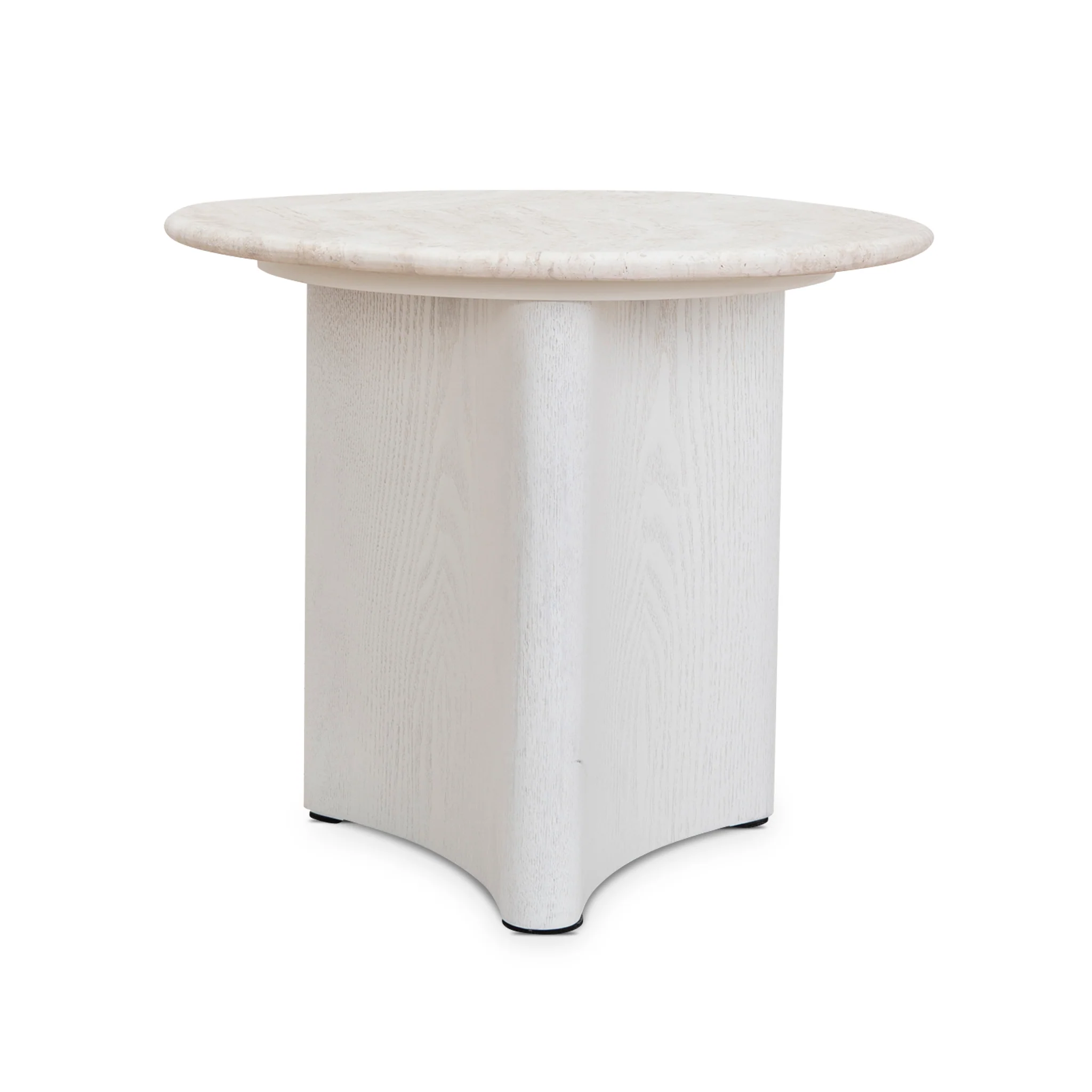 Zafar Nested Travertine Coffee Table - White - Image 9